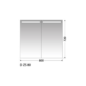 Zrcadlová skříňka Intedoor D ZS 80