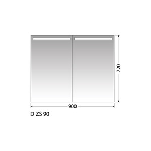 Zrcadlová skříňka Intedoor D ZS 90