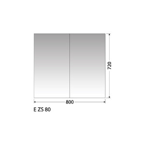 Zrcadlová skříňka Intedoor E ZS 80