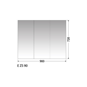 Zrcadlová skříňka Intedoor E ZS 90