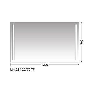 Zrcadlo Intedoor LI4 ZS 120/70 TF