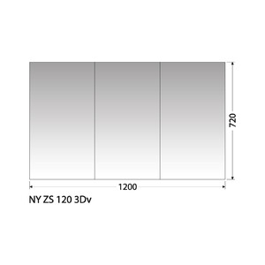 Zrcadlová skříňka Intedoor NY ZS 120 3Dv