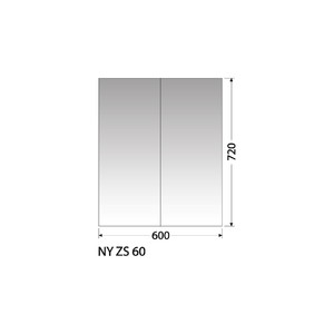 Zrcadlová skříňka Intedoor NY ZS 60