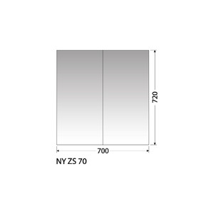 Zrcadlová skříňka Intedoor NY ZS 70