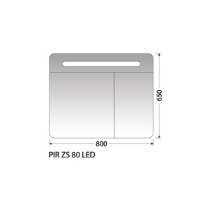 Zrcadlová skříňka Intedoor PIR ZS 80 LED