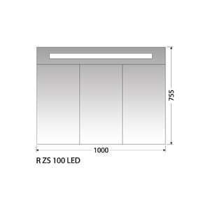 Zrcadlová skříňka Intedoor R ZS 100 LED