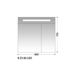 Zrcadlová skříňka Intedoor R ZS 80 LED