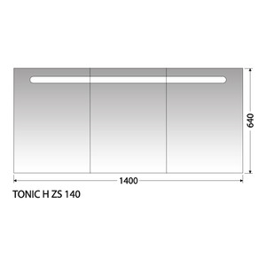 Zrcadlová skříňka Intedoor Tonic H ZS 140